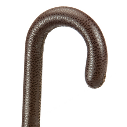 Italian Leather Umbrella – Handmade Luxury Rain Gear with Genuine Leather Handle