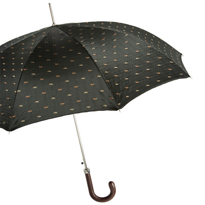 Italian Leather Umbrella – Handmade Luxury Rain Gear with Genuine Leather Handle