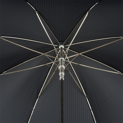 Luxury Umbrella – Handmade Italian Rain Umbrella with Silver Labrador Handle