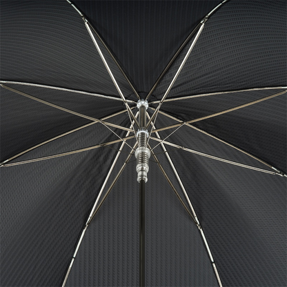 Elegant Umbrella – Italian Handmade Silver Horse Handle Rain Umbrella with Automatic Open