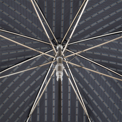 Classic Men's Umbrella – Handmade Italian Rain Umbrella with Water Buffalo Horn Handle