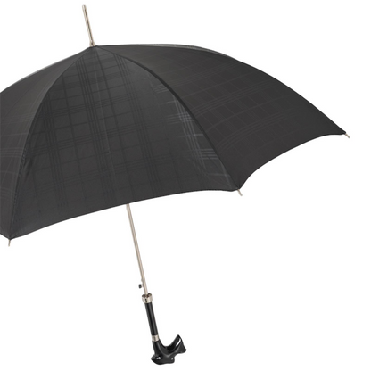 Luxury Black Schnauzer Umbrella – Handmade Italian Designer Rain Gear With Acetate Handle