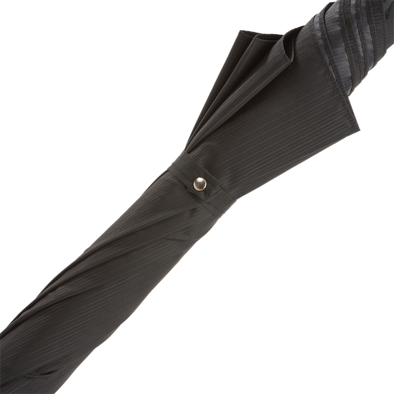 Black Men's Umbrella – Luxury Red Gem Handle | Handmade Italian Craftsmanship