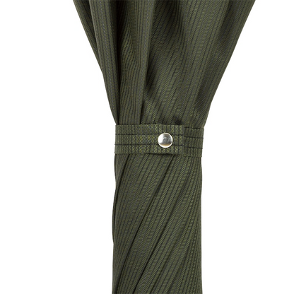 Green Luxury Umbrella – Handmade Italian Rain Umbrella with Silver Lion Handle