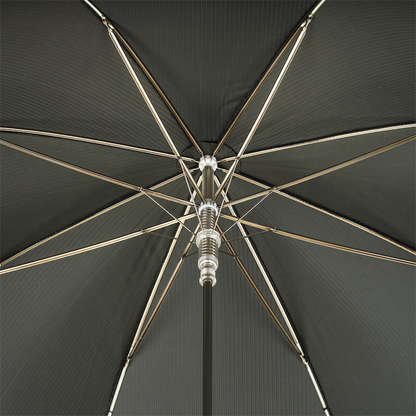 Green Luxury Umbrella – Handmade Italian Rain Umbrella with Silver Lion Handle