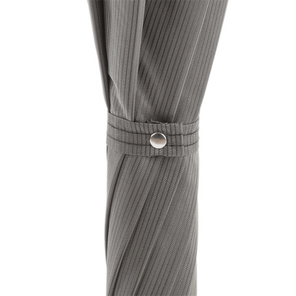 Handmade Italian Umbrella – Gray Canopy, Snake Head Handle, Automatic Opening