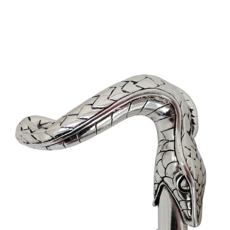 Black Umbrella – Handmade Italian Luxury Snake Handle Rain Umbrella with Automatic Opening