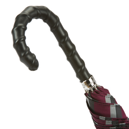 Men's Leather Umbrella – Classic Automatic Rain Umbrella with Premium Handle