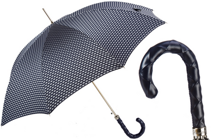 Luxury Umbrella – Handmade Italian Rain Umbrella with Twisted Leather Handle