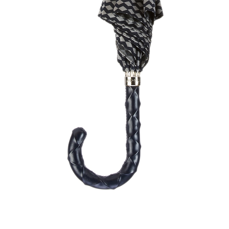 Luxury Umbrella – Handmade Italian Rain Umbrella with Twisted Leather Handle