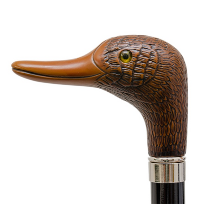 Striped Umbrella – Italian Handmade Duck Handle | Automatic Opening, Water-Repellent Canopy