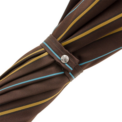 Striped Dog Umbrella - Automatic Handmade Umbrella with Unique Dog Handle