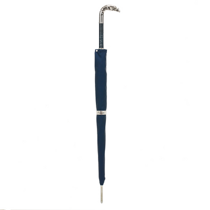 Navy Umbrella - Automatic Opening Rain Umbrella with Silver Eagle Handle