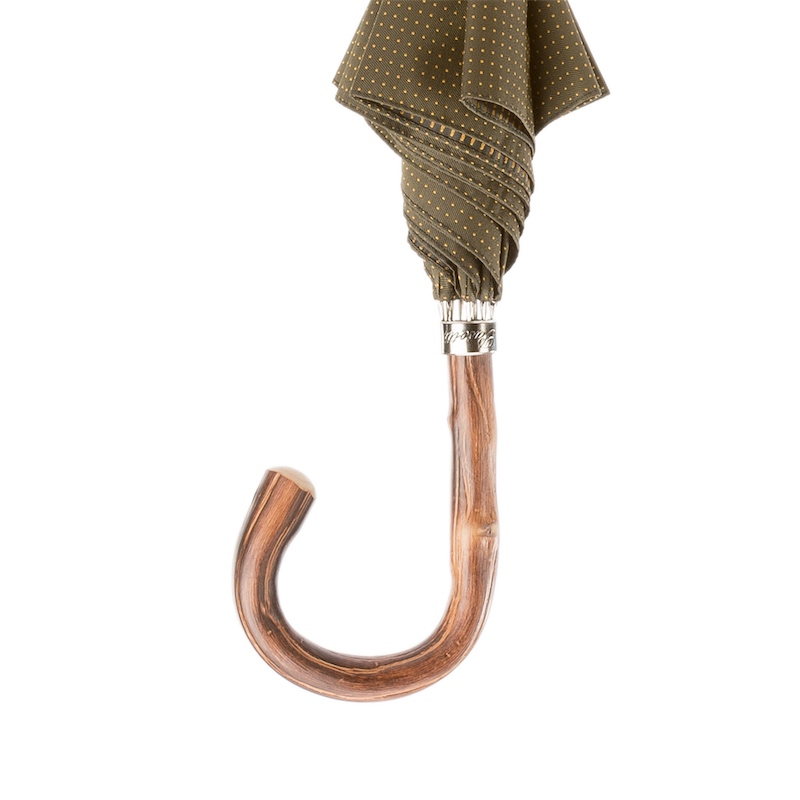 Bespoke Gentleman Umbrella - Automatic Opening, Chestnut Wood Handle, Water Repellent Canopy