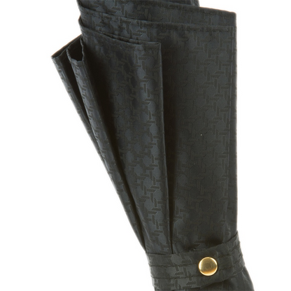 Black Umbrella – Handmade Italian Luxury Rain Umbrella with Gold Lion Handle