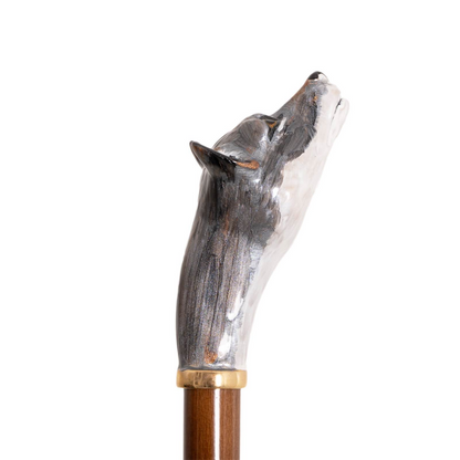 Luxury Wolf Umbrella – Handmade Italian Brass Handle | Automatic Opening Rain Protection