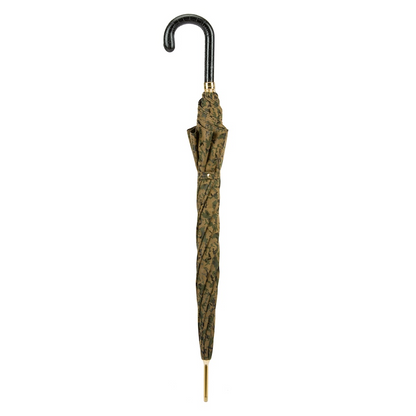 Camouflage Umbrella – Handmade Italian Leather Handle | Automatic Open Rain Protection