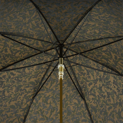 Camouflage Umbrella – Handmade Italian Leather Handle | Automatic Open Rain Protection