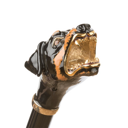 Luxury Rottweiler Umbrella – Handmade Italian Craft | Designer Rain Protection