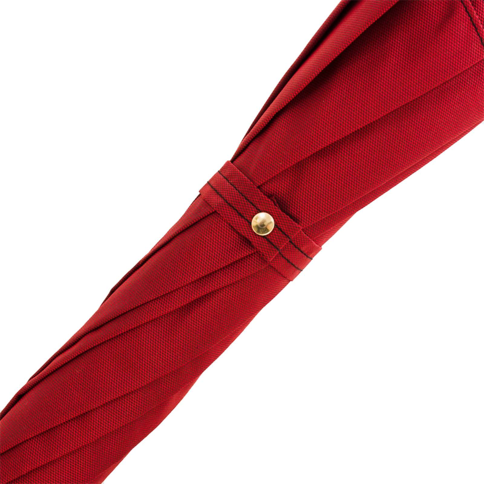 Luxury Red Umbrella – Handmade Italian Craft with Gold Lion Handle & Automatic Open