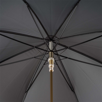 Luxury Brown Umbrella – Handmade Italian Automatic Rain Protection Accessory