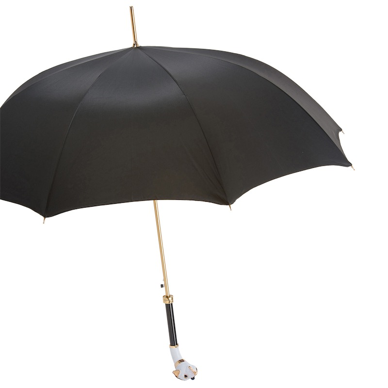Boxer Dog Umbrella – Handmade Italian Luxury Rain Umbrella with Enameled Brass Handle