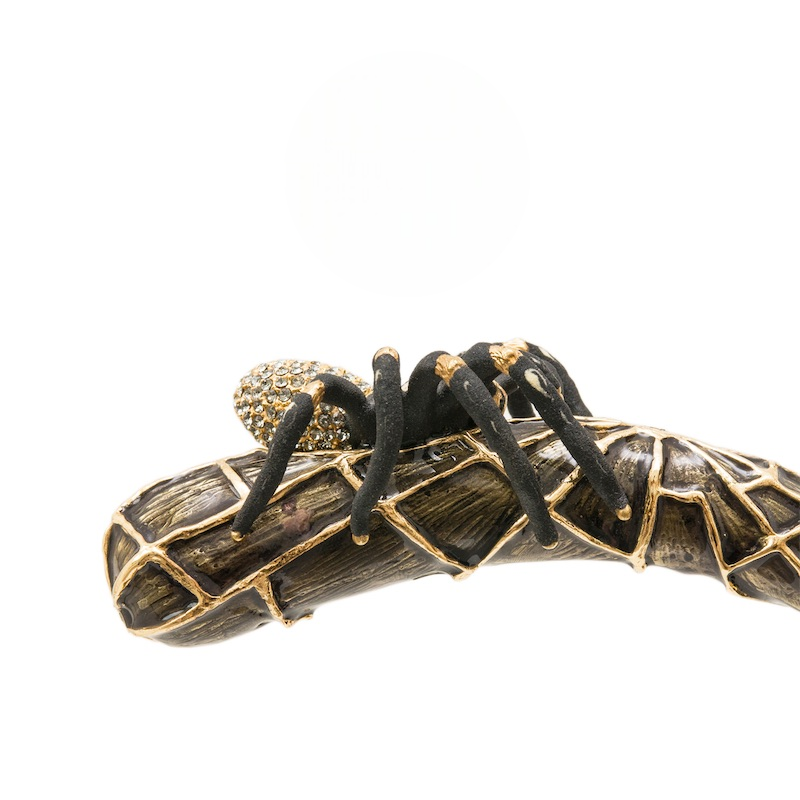 Luxury Tarantula Umbrella – Handmade Italian Designer Umbrella with Swarovski Crystal Handle