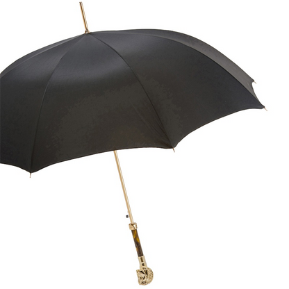 Golden Horse Umbrella – Handmade Italian Designer Rain Umbrella | Luxury Automatic Opening