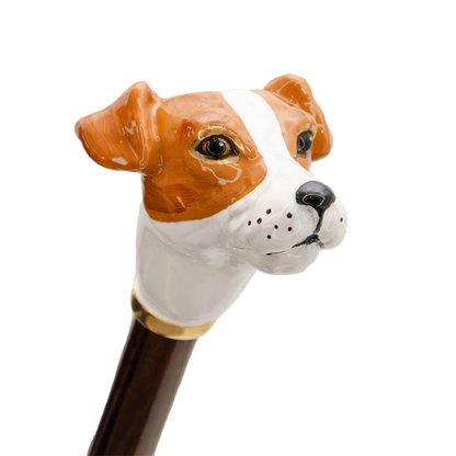 Jack Russell Umbrella – Handmade Italian Luxury Rain Umbrella With Enameled Brass Handle