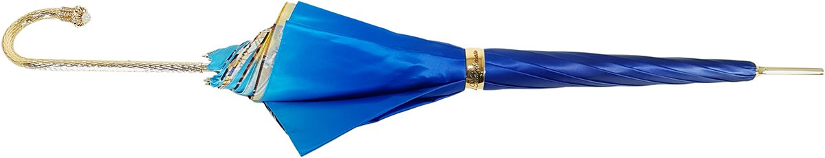 Leopardized Umbrella – Handmade Italian Double Canopy With Swarovski Handle