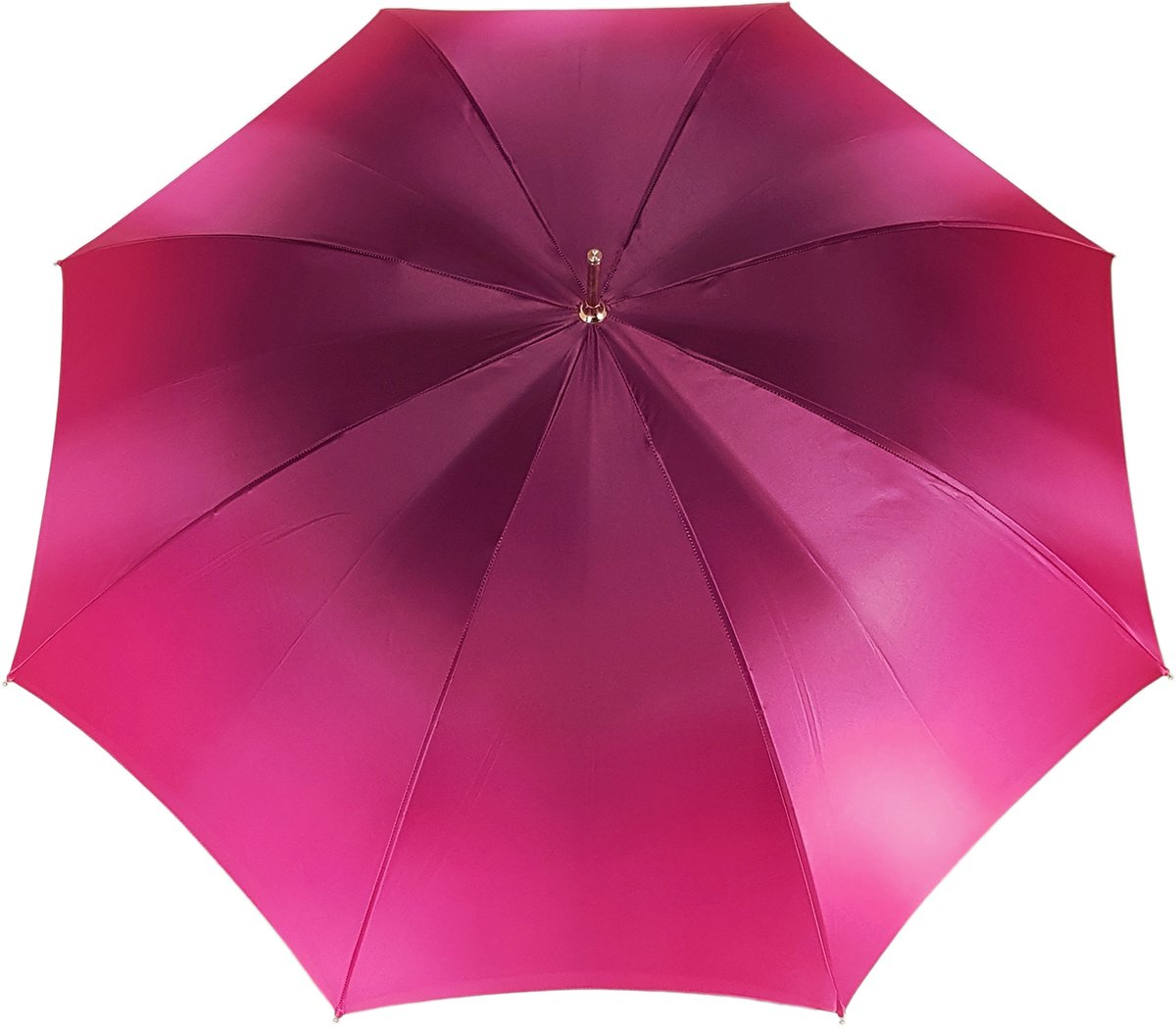 Fuchsia Double Canopy Umbrella – Handmade Satin Floral Interior with Swarovski Handle