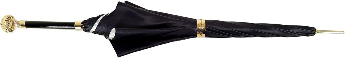 Double Cloth Umbrella – Women's Rain Umbrella with Elegant Horses Print & UV Protection