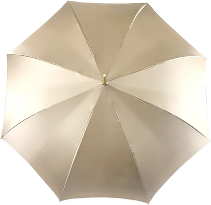 Handmade Cream Umbrella – Luxury Rain Accessory With Automatic Opening & UV Protection