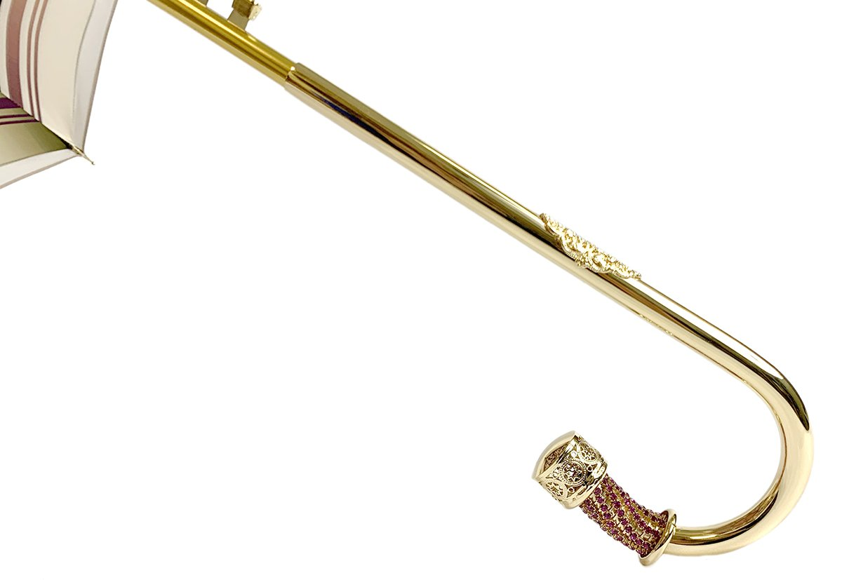 Handmade Cream Umbrella – Luxury Rain Accessory With Automatic Opening & UV Protection