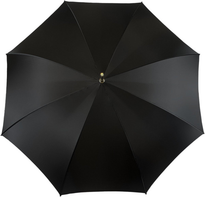 Giraffe Print Umbrella – Handmade Italian Design | Black Satin Canopy, 24K Gold Handle