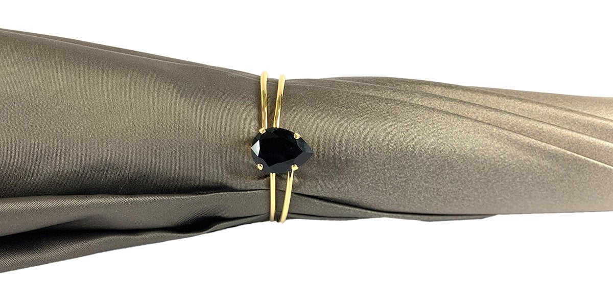 Double Cloth Umbrella – Elegant Chocolate Color | Gold Plated Handle, UV Protection