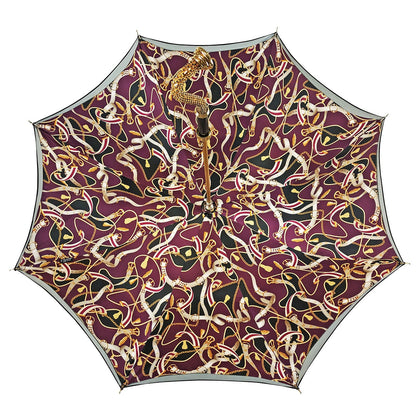 Amethyst Elegance Umbrella – Luxury Rain Umbrella with Amethyst Crystal Handle & 24K Gold-Plated Accessories