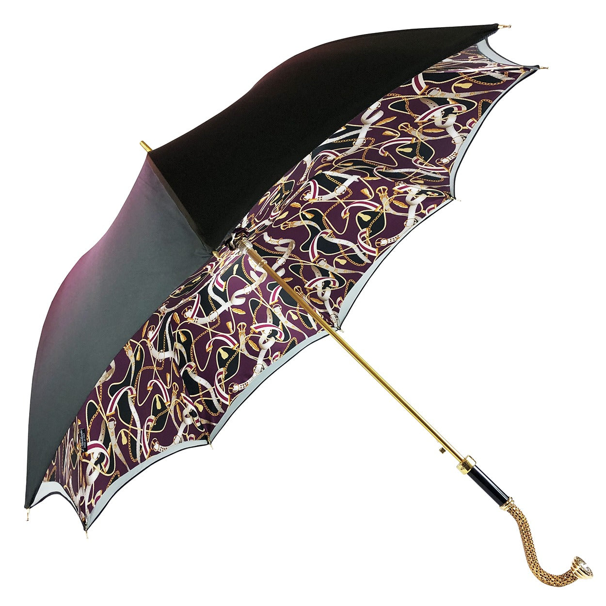 Amethyst Elegance Umbrella – Luxury Rain Umbrella with Amethyst Crystal Handle & 24K Gold-Plated Accessories