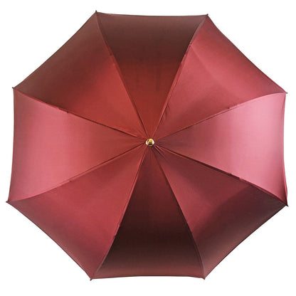 Luxury Burgundy Umbrella – Automatic Open, Swarovski Crystal Handle, Lace Interior