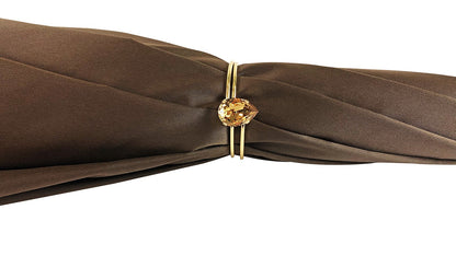 Luxury Leopard Umbrella – Handmade Swarovski Crystal Handle, Satin Canopy