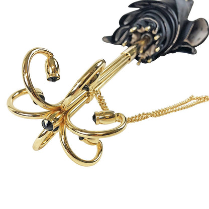 Black Cream Dot Umbrella – Italian Luxury Handmade Handle, Swarovski Crystal, 24K Gold