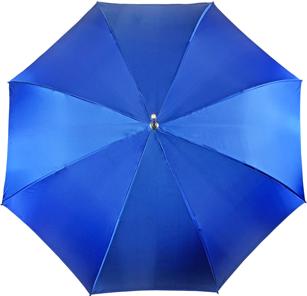 Luxury Blue Umbrella – Handmade Italian Rain Protection Accessory with 24K Gold Handle