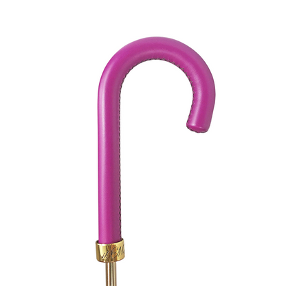 Handmade Satin Umbrella - Luxury Rain Gear With Multicolor Canopy & Leather Handle