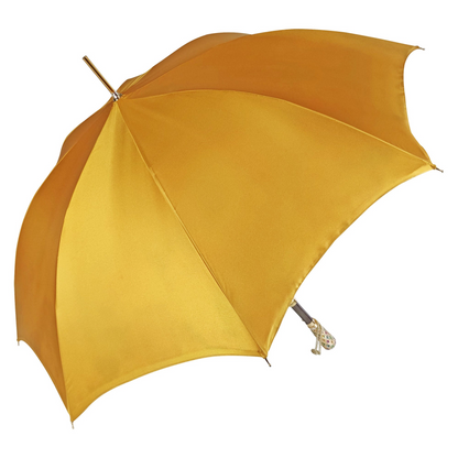 Luxury Italian Umbrella – Hand-Painted 24K Gold Handle | Satin Canopy
