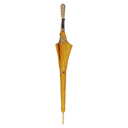 Luxury Italian Umbrella – Hand-Painted 24K Gold Handle | Satin Canopy