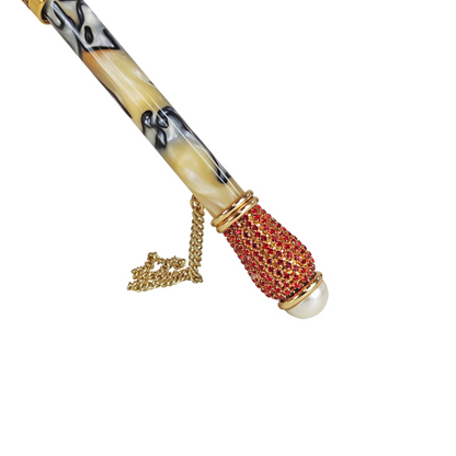 Premium Gold Umbrella – Luxury Rain Umbrella With 24K Gold Handle & Swarovski Crystals