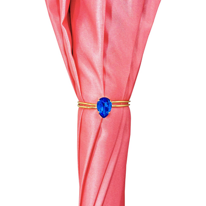 Premium Women's Umbrella – Hand Painted 24K Gold Handle | Luxury Satin Fabric