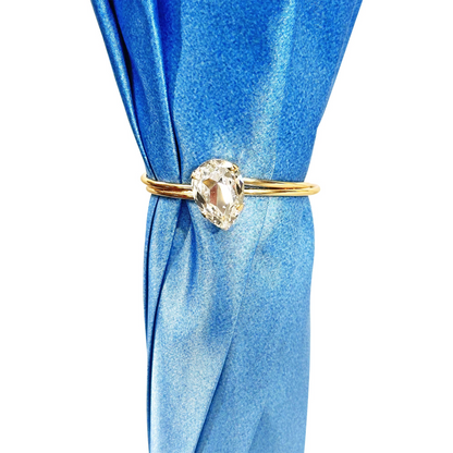 Handmade Umbrella – Elegant Majolica Pattern, 24K Gold Handle, Wind Resistant Frame