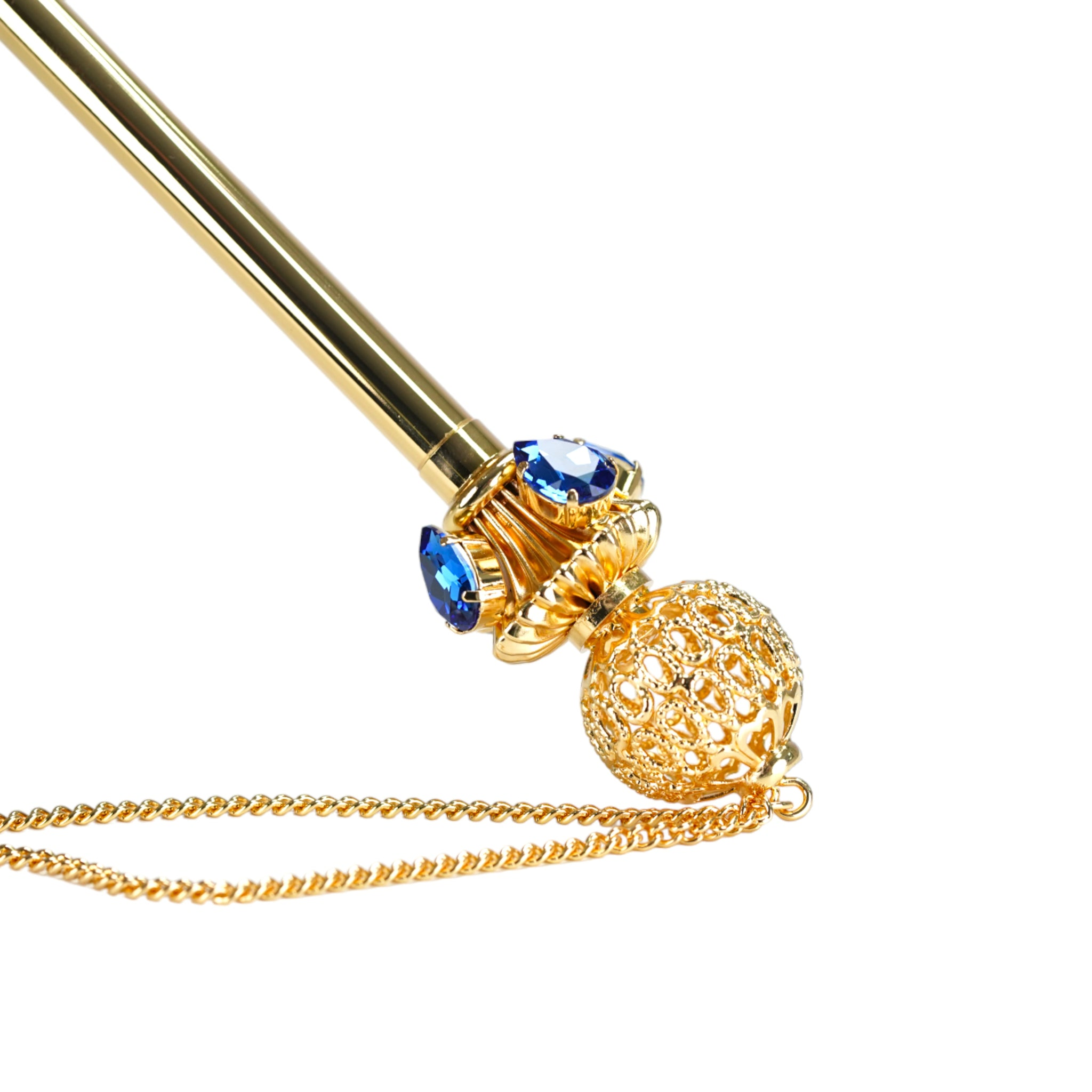 Handmade Luxury Umbrella – Gold Plated Handle, Automatic Opening, Satin Fabric