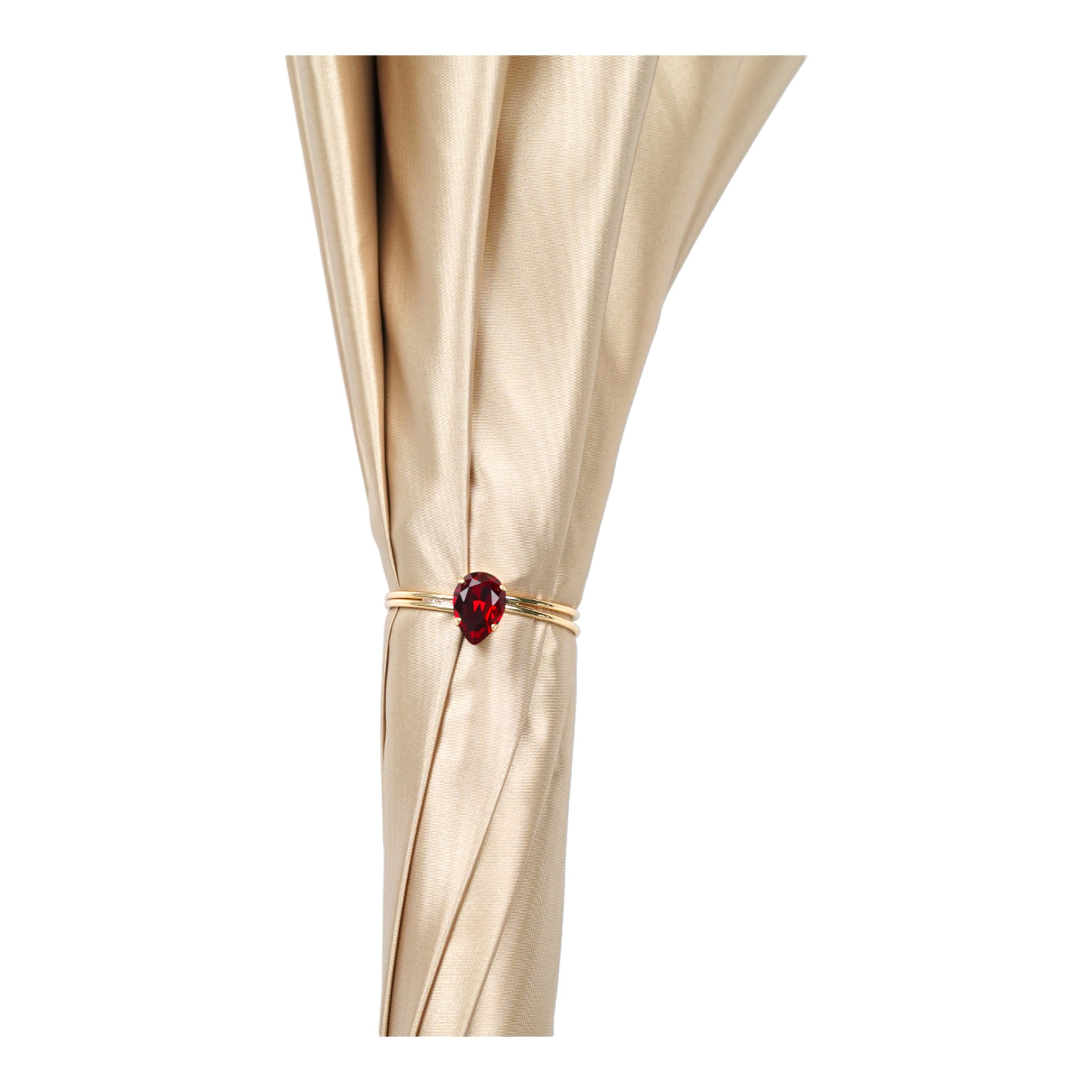 Golden Artisan Umbrella – Handmade Italian Satin Canopy with 24K Gold Handle